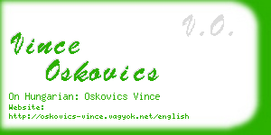 vince oskovics business card
